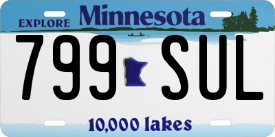 MN license plate 799SUL