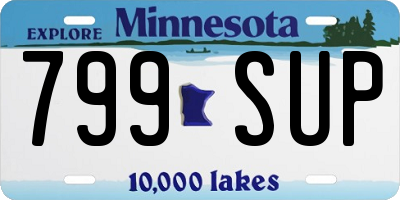 MN license plate 799SUP