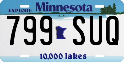 MN license plate 799SUQ