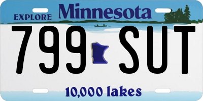 MN license plate 799SUT