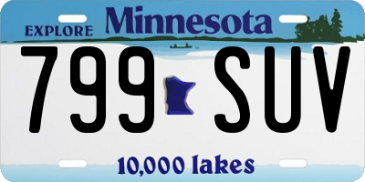 MN license plate 799SUV