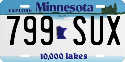 MN license plate 799SUX