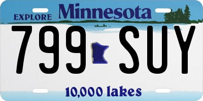 MN license plate 799SUY