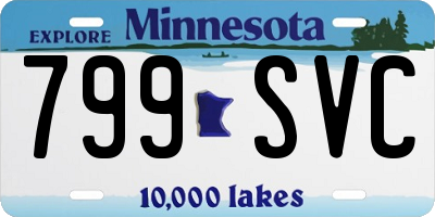 MN license plate 799SVC