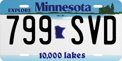 MN license plate 799SVD