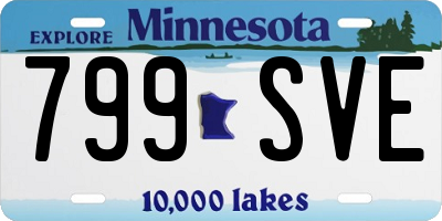 MN license plate 799SVE