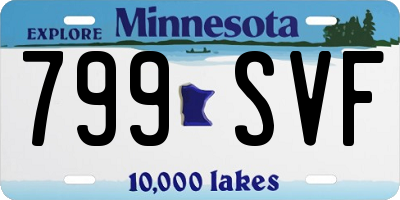 MN license plate 799SVF