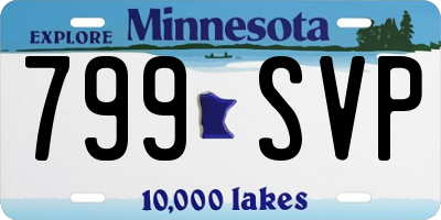 MN license plate 799SVP