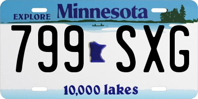 MN license plate 799SXG