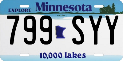 MN license plate 799SYY