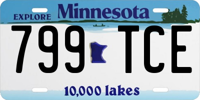 MN license plate 799TCE