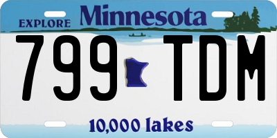 MN license plate 799TDM