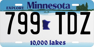 MN license plate 799TDZ