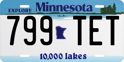 MN license plate 799TET