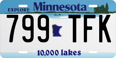 MN license plate 799TFK