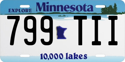 MN license plate 799TII