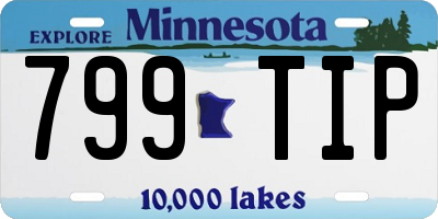 MN license plate 799TIP