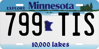 MN license plate 799TIS