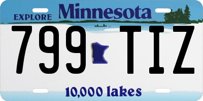 MN license plate 799TIZ