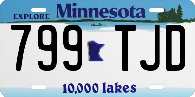 MN license plate 799TJD