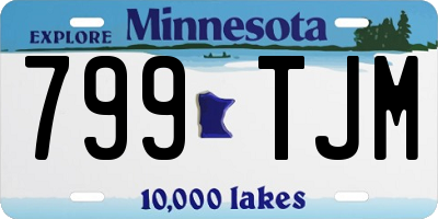 MN license plate 799TJM