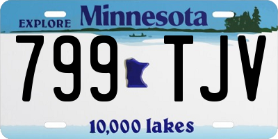 MN license plate 799TJV