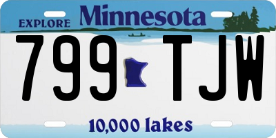MN license plate 799TJW