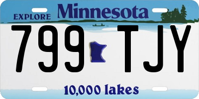 MN license plate 799TJY