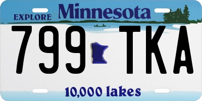 MN license plate 799TKA
