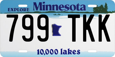 MN license plate 799TKK