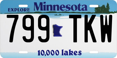 MN license plate 799TKW