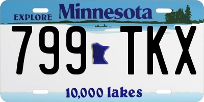 MN license plate 799TKX