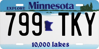 MN license plate 799TKY