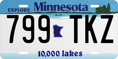 MN license plate 799TKZ