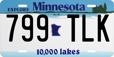 MN license plate 799TLK