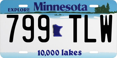 MN license plate 799TLW