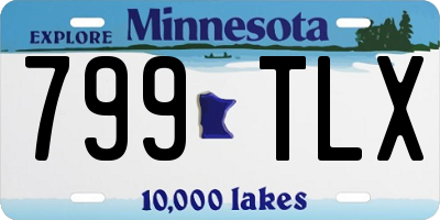 MN license plate 799TLX