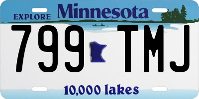 MN license plate 799TMJ