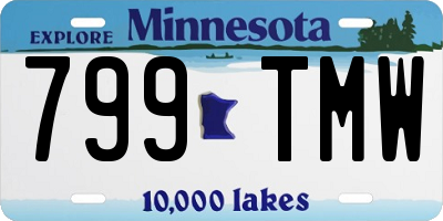 MN license plate 799TMW