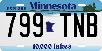 MN license plate 799TNB