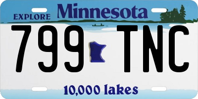 MN license plate 799TNC