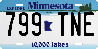 MN license plate 799TNE