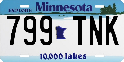 MN license plate 799TNK