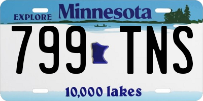 MN license plate 799TNS