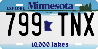 MN license plate 799TNX