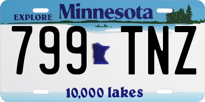 MN license plate 799TNZ