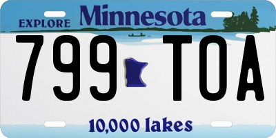 MN license plate 799TOA