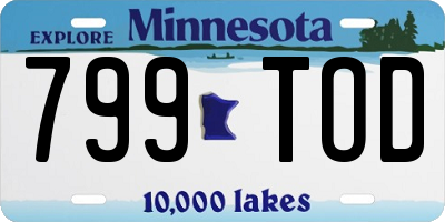 MN license plate 799TOD