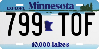 MN license plate 799TOF