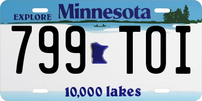 MN license plate 799TOI